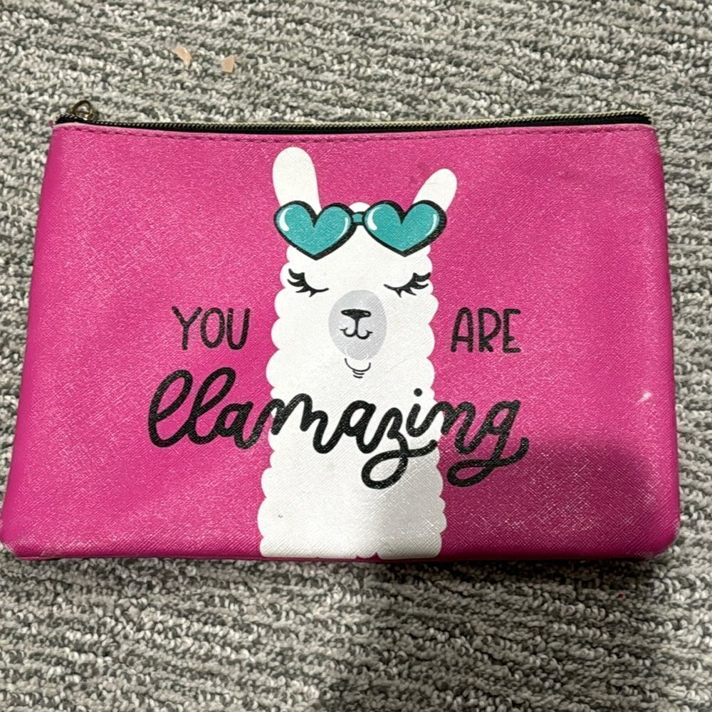 Llama make up bag